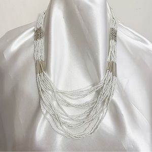 PAPARAZZI NWT multi strand seed bead medium length necklace with bonus earrings